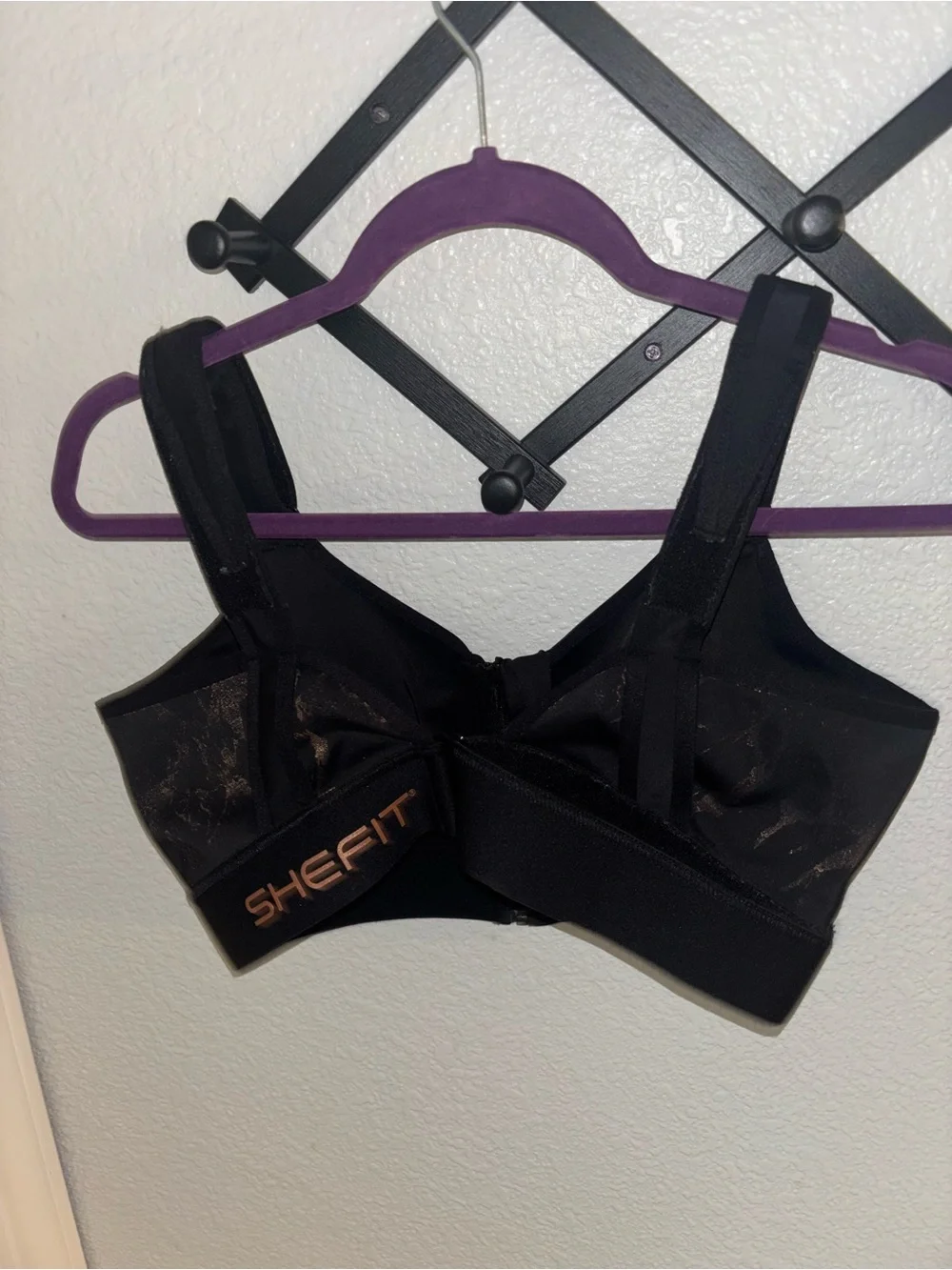 SHEFIT Flex Sports Bra Black Adjustable Zip Front Medium Impact 2X - Picture 5 of 6